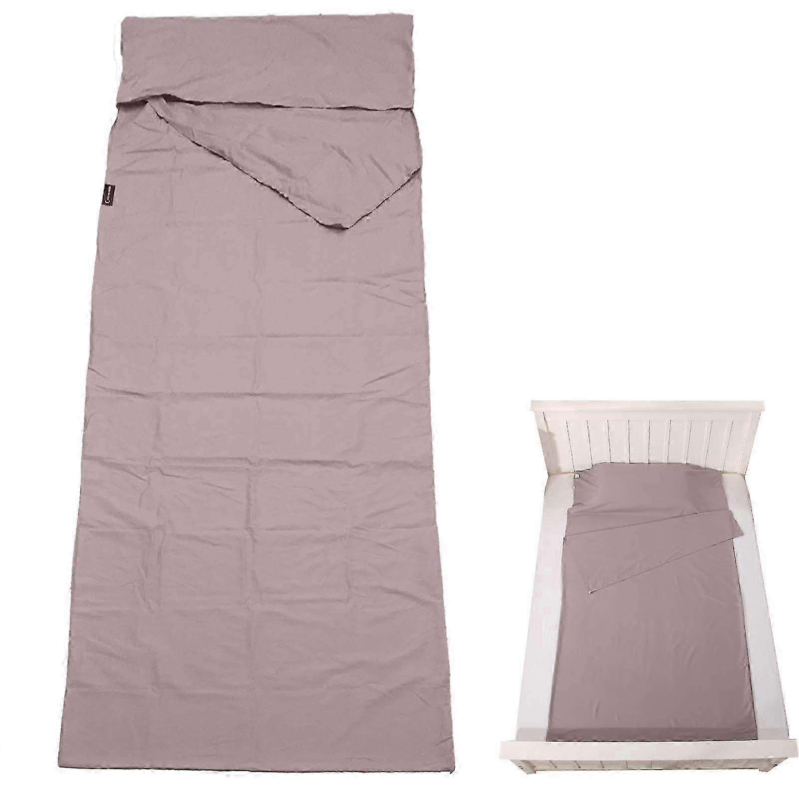 Sleeping Bag Liner for Camping and Hiking - Ultralight Travel Sheet, Khaki Color, Compact Backpacking Essential