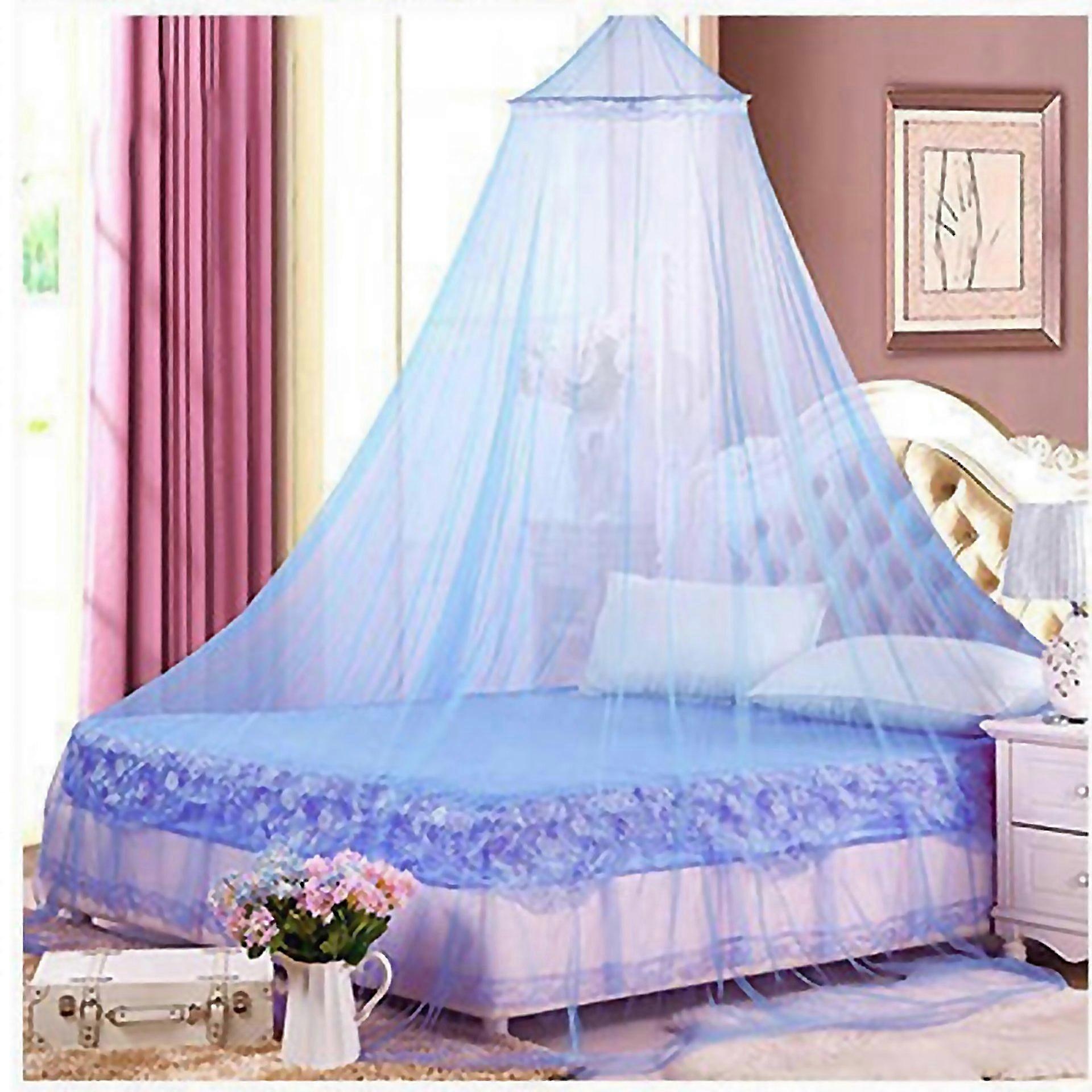 For Round Lace Insect Bed Canopy Netting Curtain Dome Mosquito Net Elegant White