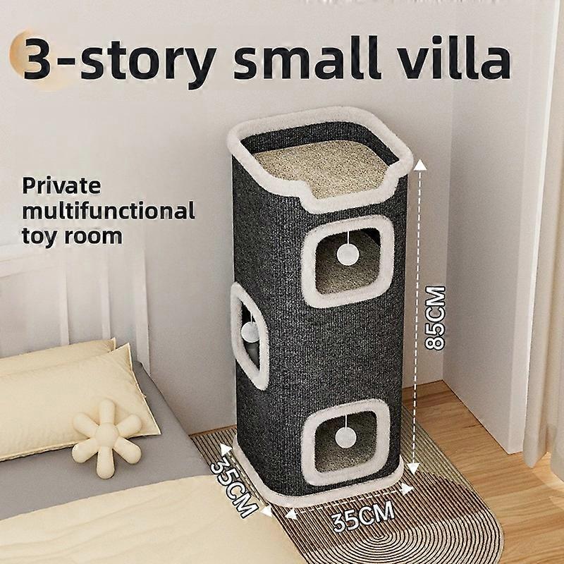 Multi-layered Cat House Sisal Bucket Grab Climbing Frame Fun and Warm Cat Bed Leisure Bed Scratch-resistant and Wear-resistant