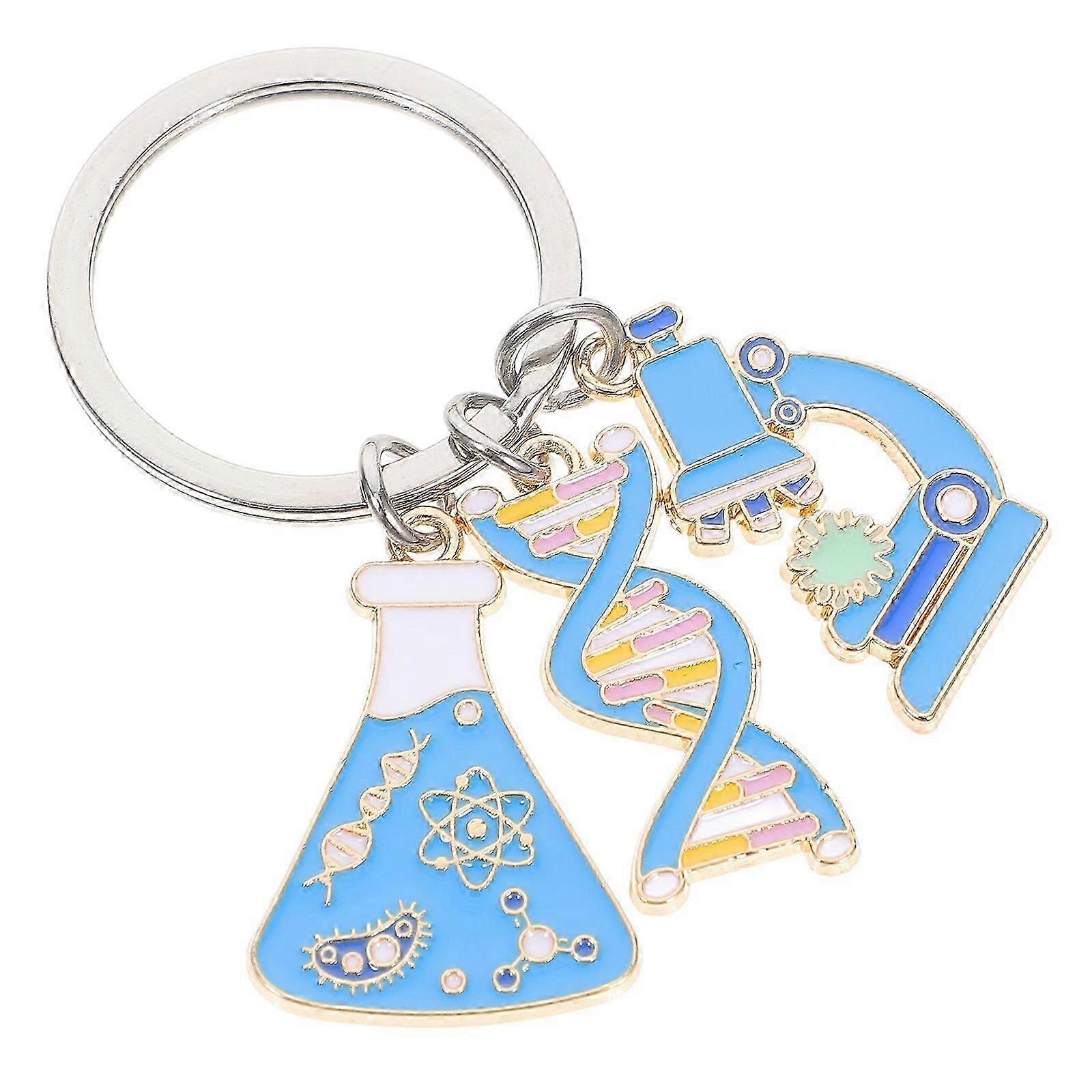 Science Keychain Science Teacher Keychain Lab Technologist Dna Keychain Scientist Physicist Chemist Keyring Jewelry Purse Backpack Charm
