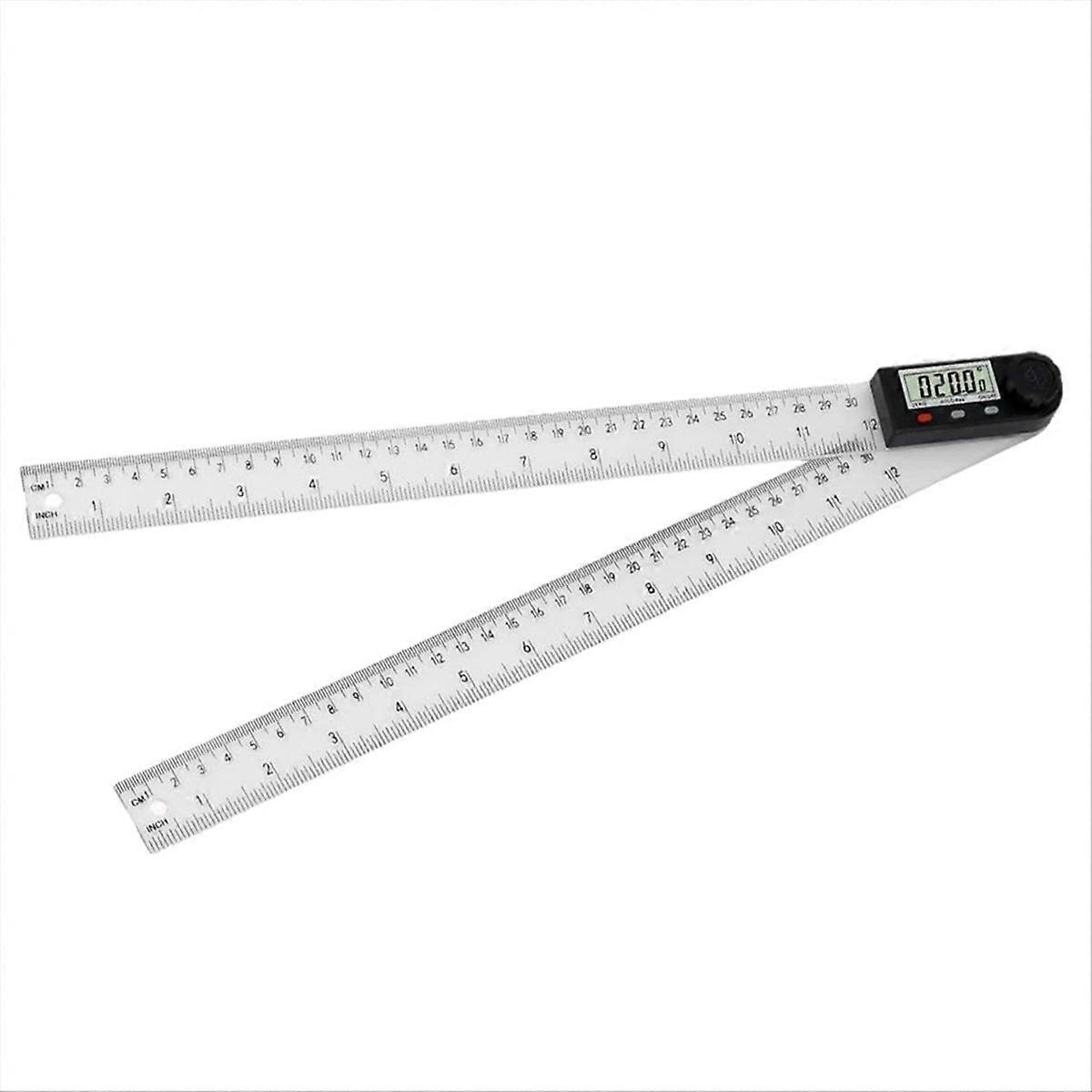 Digital Display Angle Ruler,2-In-1 Precision Ruler & Digital Angle Finder Protractor, (ABS-300MM)
