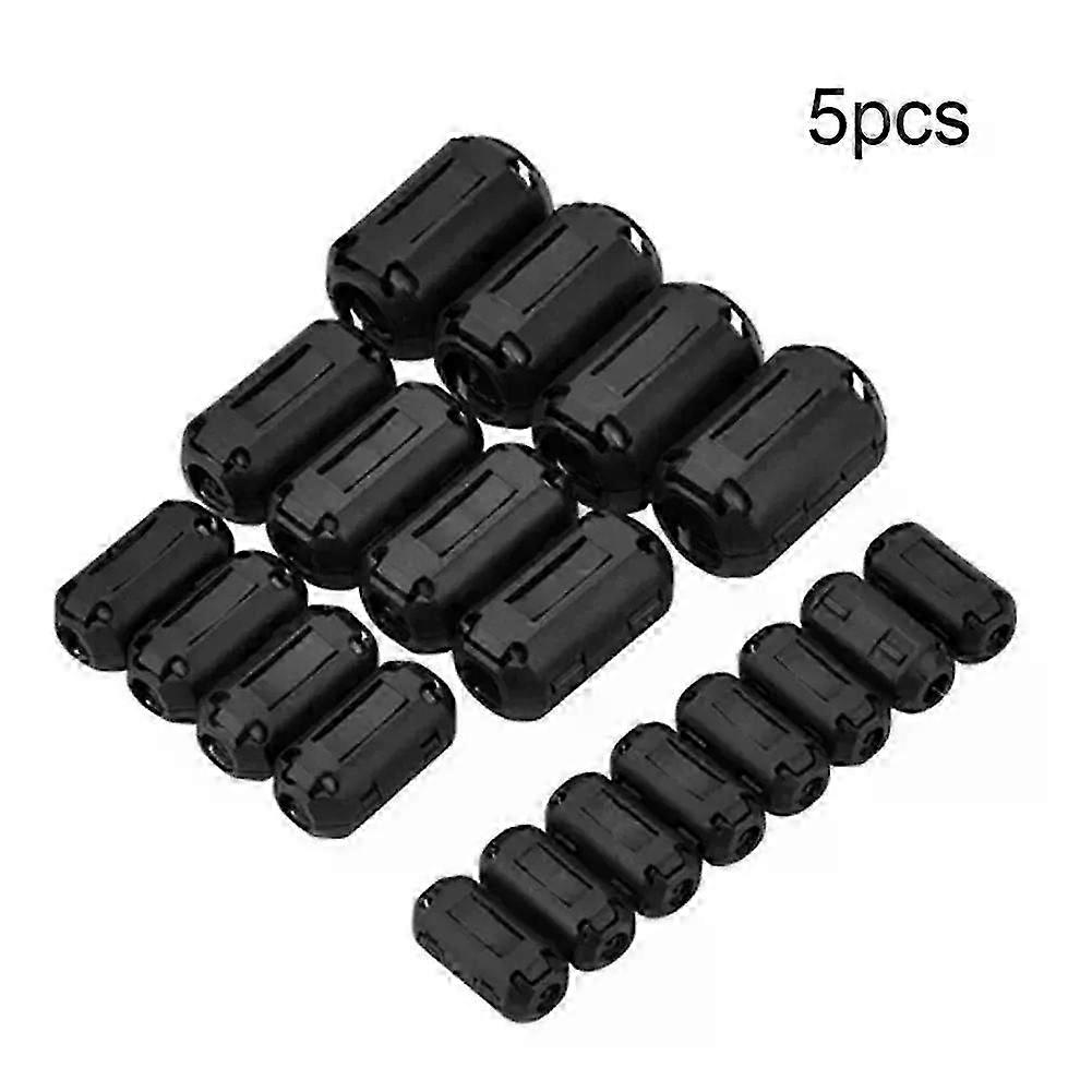 5PCS Toroidal Core Ferrite Noise Suppressor Filter Ring Cable Clip 35-13mm Bead Choke EMI- RFI Singal Anti-jamming Noise Filter