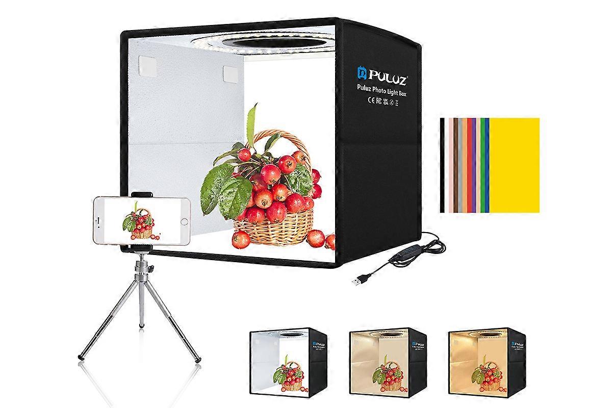 Photo Light Studio 60x60x60cm LED Photo Studio Light Box with 3 Backdrops