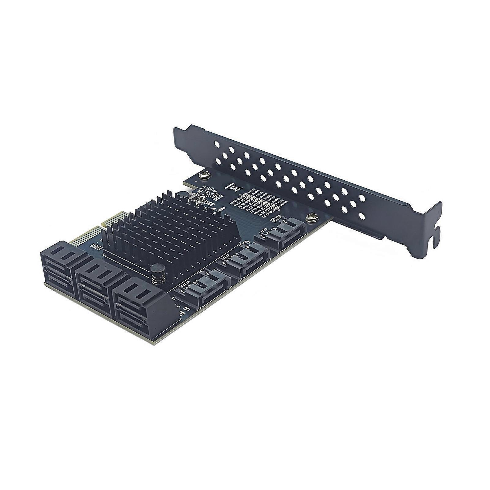 PCIe X1 4X Interfaces 9 Port Expansion Card 6Gbps Data Transfer and Hot Swappable Technology Multicolor