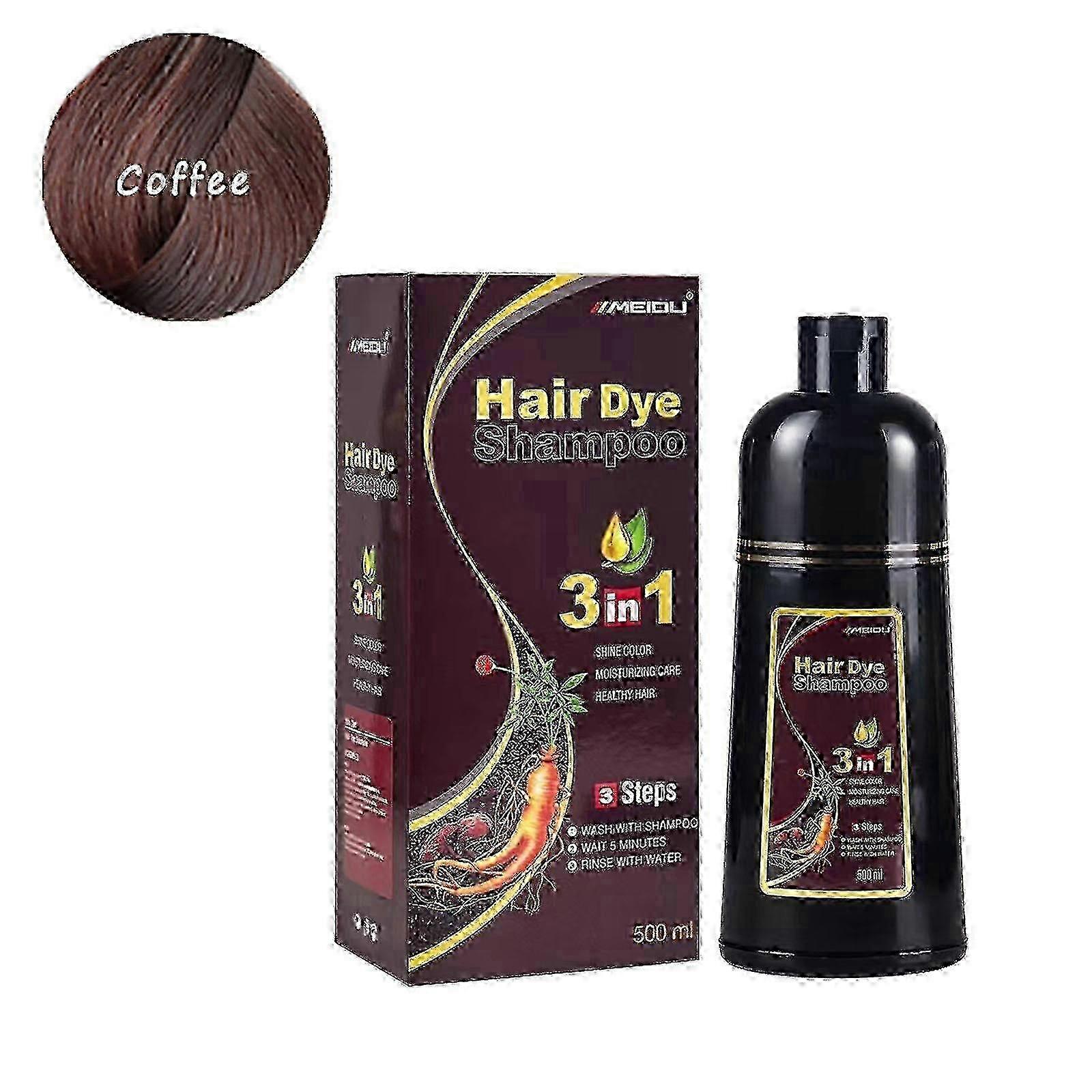 Enhanced Midu Plant Extract Hair Dye - Natural Black Color, 500ml for Vibrant Coverage