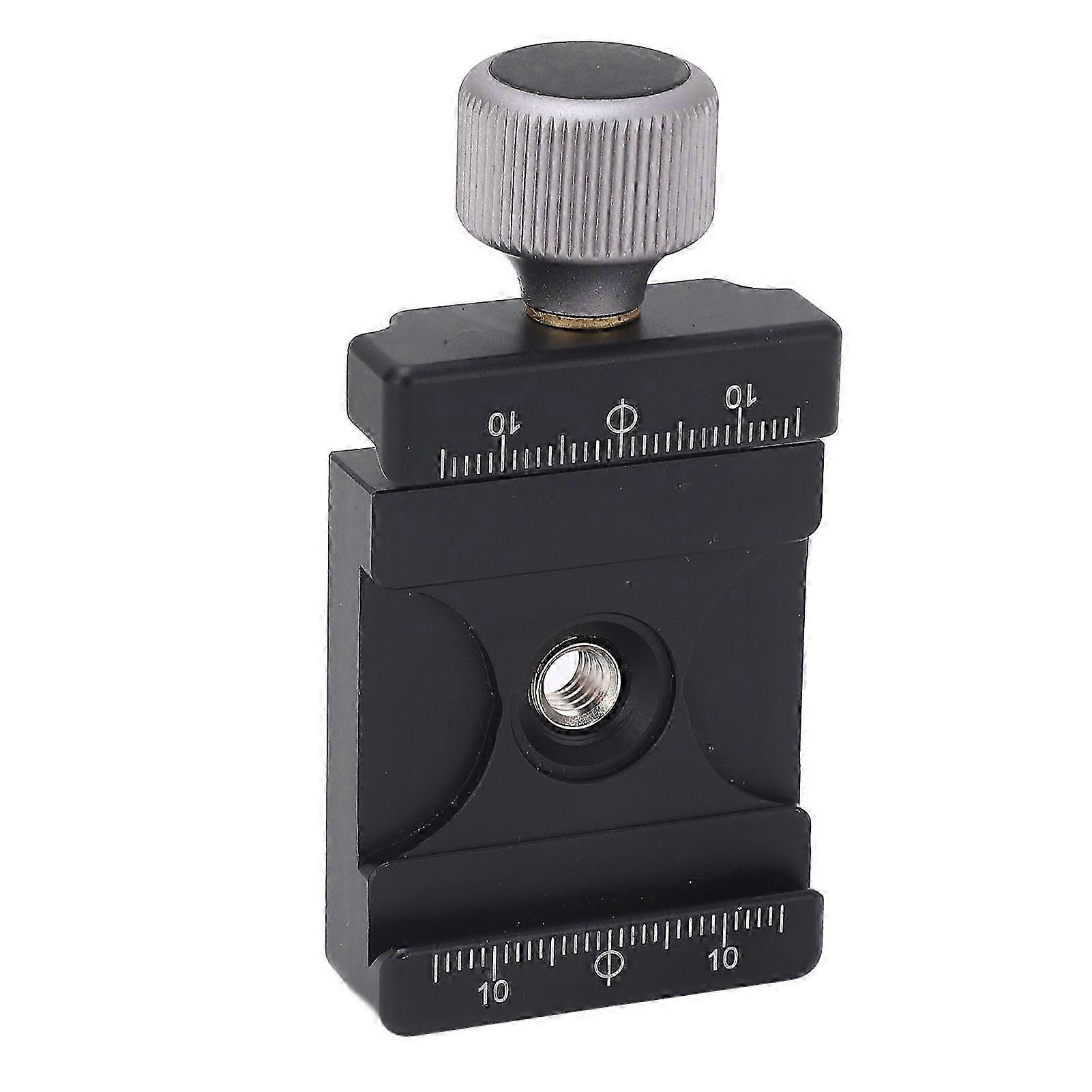 Alliage d’aluminium QR Clamp 1/4 « & 3/8 » filetage double antidérapant pour trépied de caméra