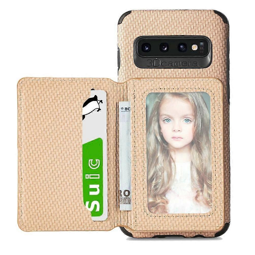 Case for compatible with Samsung Galaxy S10 Plus Complete Camera Safety Rfid Blocking Stand Function Magnetic Card Holder