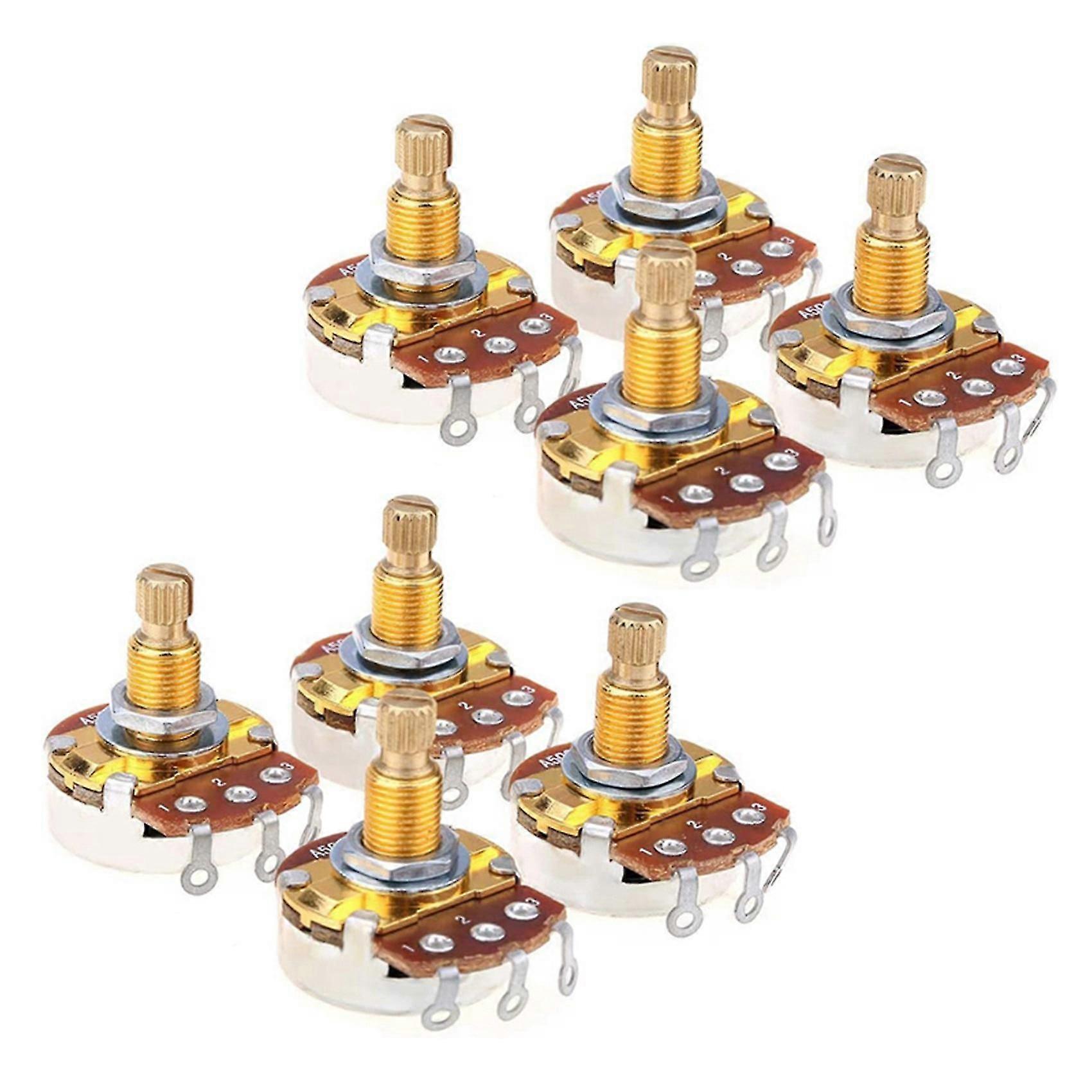 8x رمح كامل الحجم متري التحكم الأواني A500k الصوت تفتق الجهد وعاء للغيتار الكهربائي با