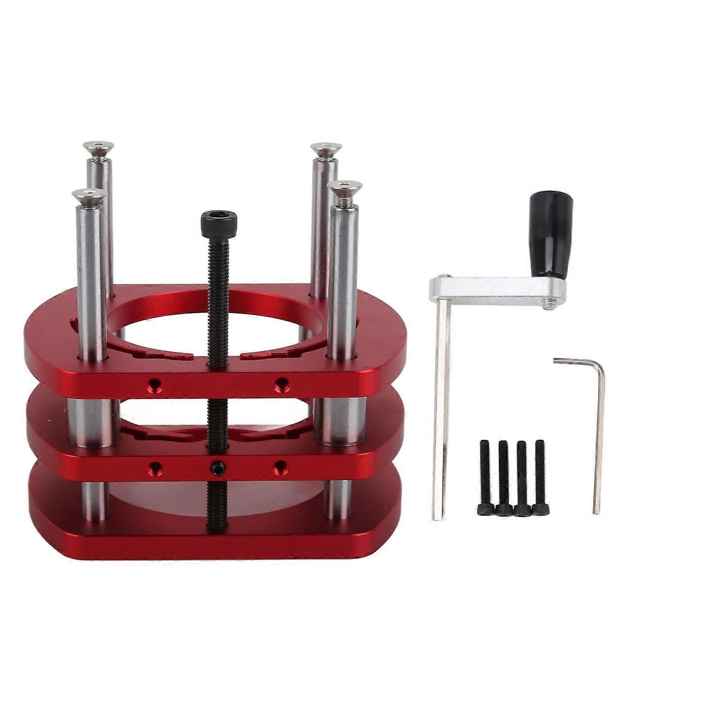 Router Lift Base Aluminum Alloy Router Table Saw Insert Plate Lifting System Base Kit for Small Trim