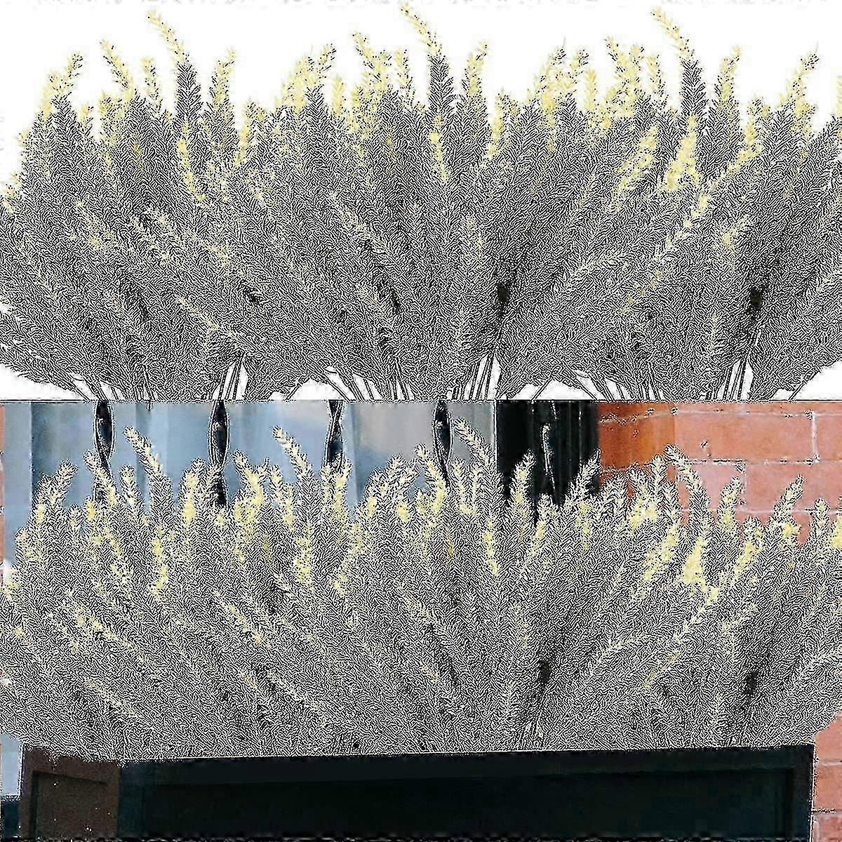 10 Bunches Of Artificial Flowers Plastic Lavender Simulation Hairy Wheat Ears