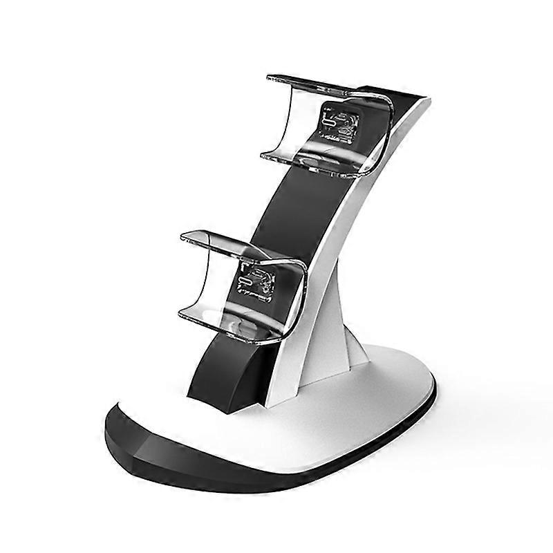 (New) IPLAY HBP-314 Wireless Bluetooth Handle Two-Seater Charger For PS5(White)