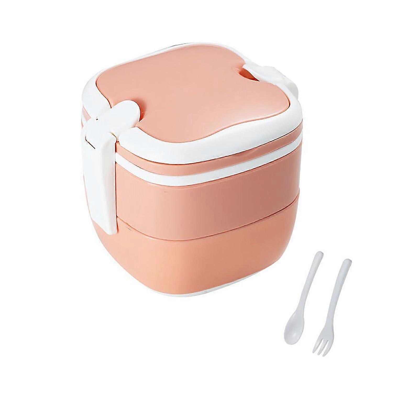 Giyblacko Food Storage Containers Office Worker Layered Lunch Box Student Microwave Oven Can Heat The Lunch Box With Tableware