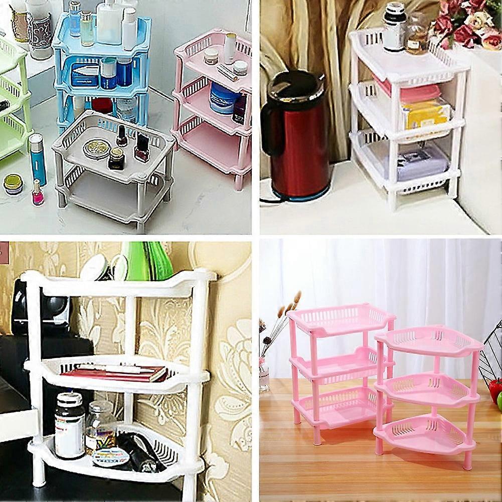 SUSUchens 3 Layer Square Triangular Corner Bathroom Storage Rack Toiletry Holder Organizer