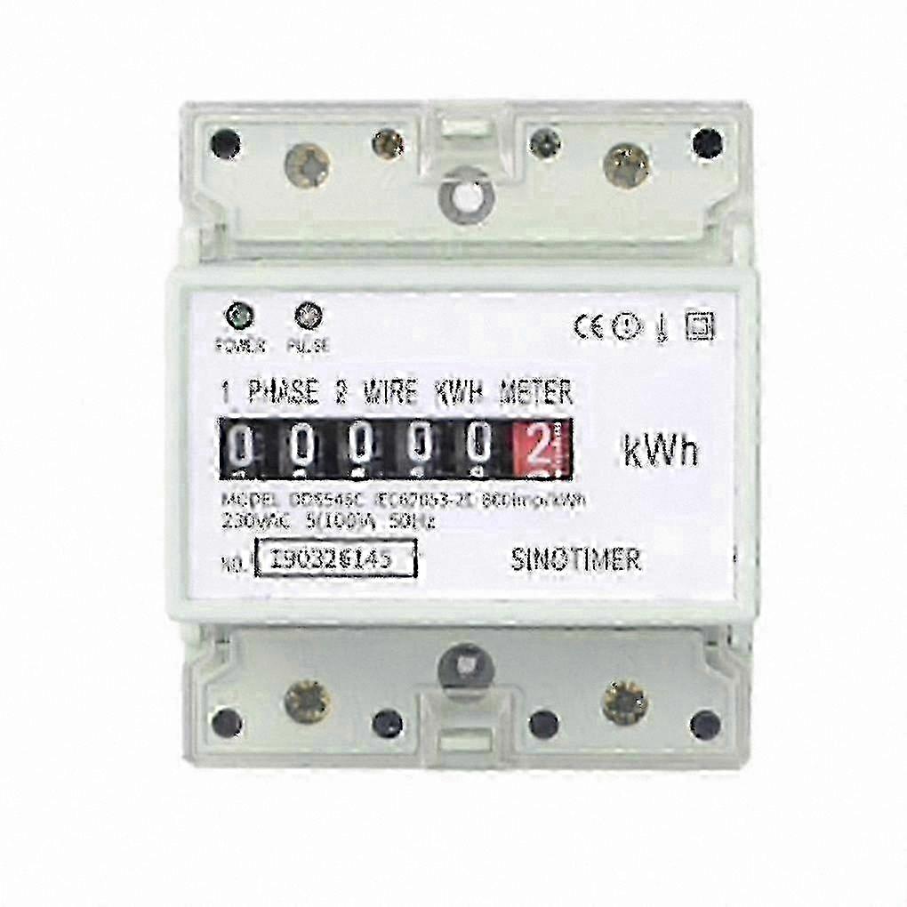 Single Phase Analog Energy Meter 220V 100A kWh Usage Monitor SZRH