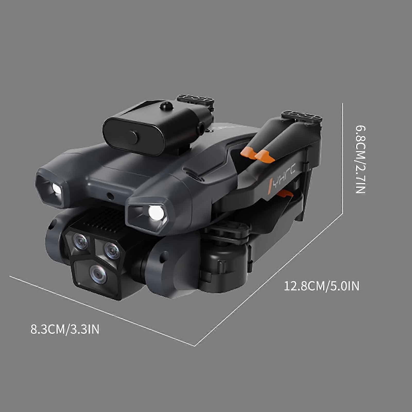 PAVEOS Drone with Camera for Adults, Brushless, HD Aerial Photography, Foldable, Obstacle Avoidance, Remote Control Aircraft, Compatible with Black-a