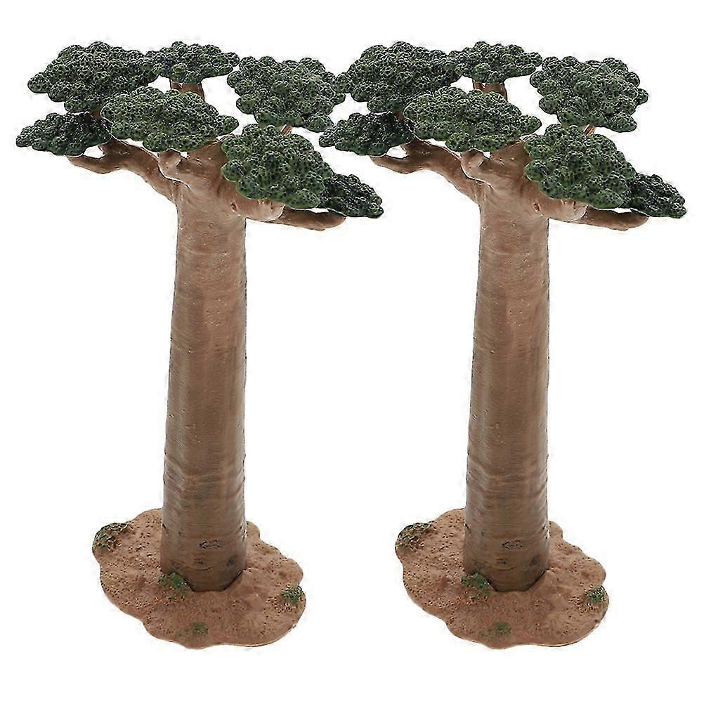 Tree Model for Decor 2Pcs Monkey Baobab Mini Plant Ornament