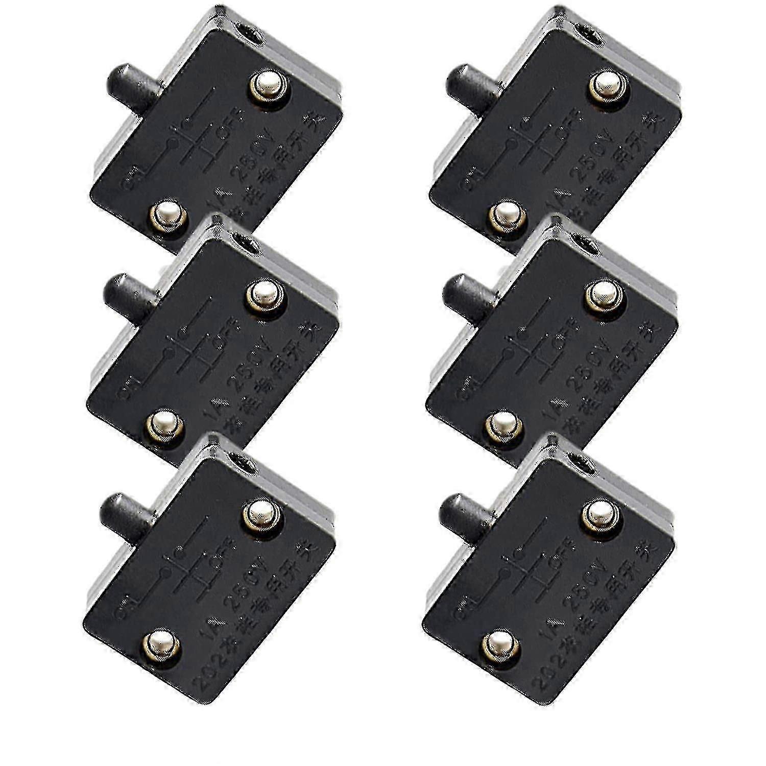 6 Pack Normally Closed Door Switch for Closet Cabinet Light, LED Electrical Lamp Push Button
