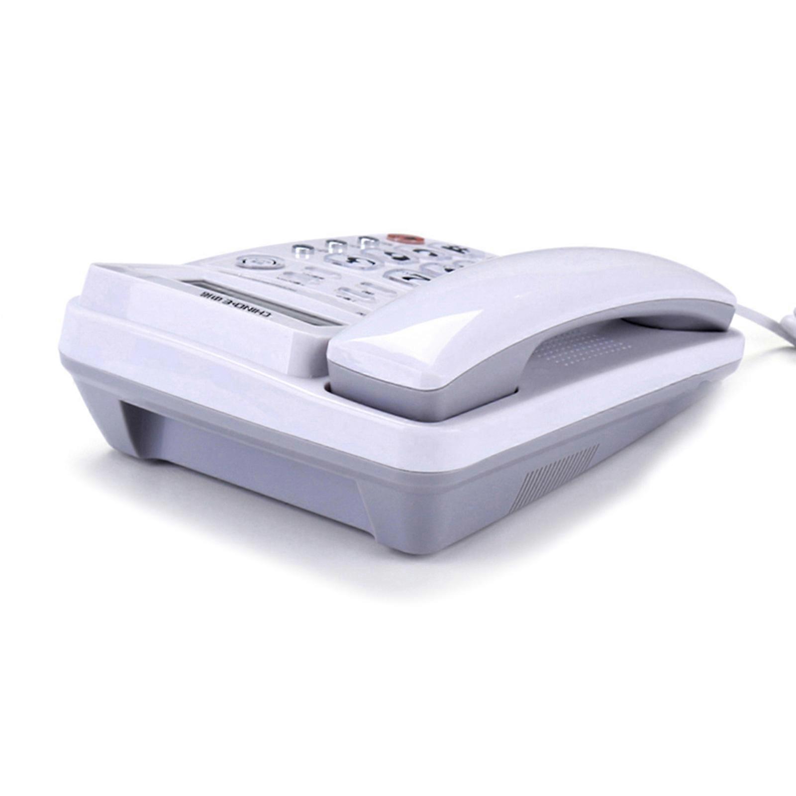Corded Desk Telephone With Oversized Button Caller Display And Speakerphone For Elderly Home Users  White