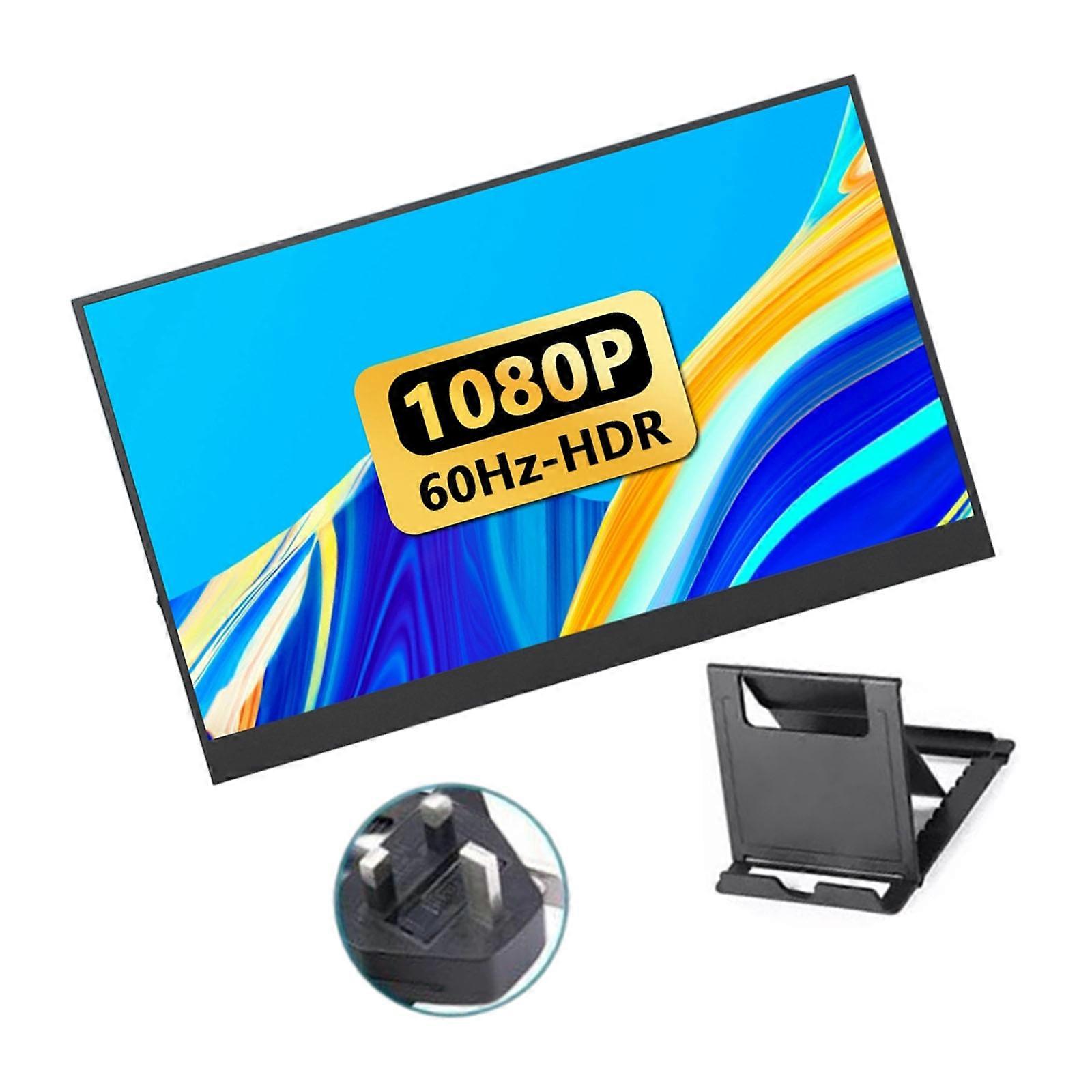 High Definition 13.3inch Portable Screen Double HDTV Ports 60Hz Display Metal Plastic Housing with Stand for PC Laptop Multicolor