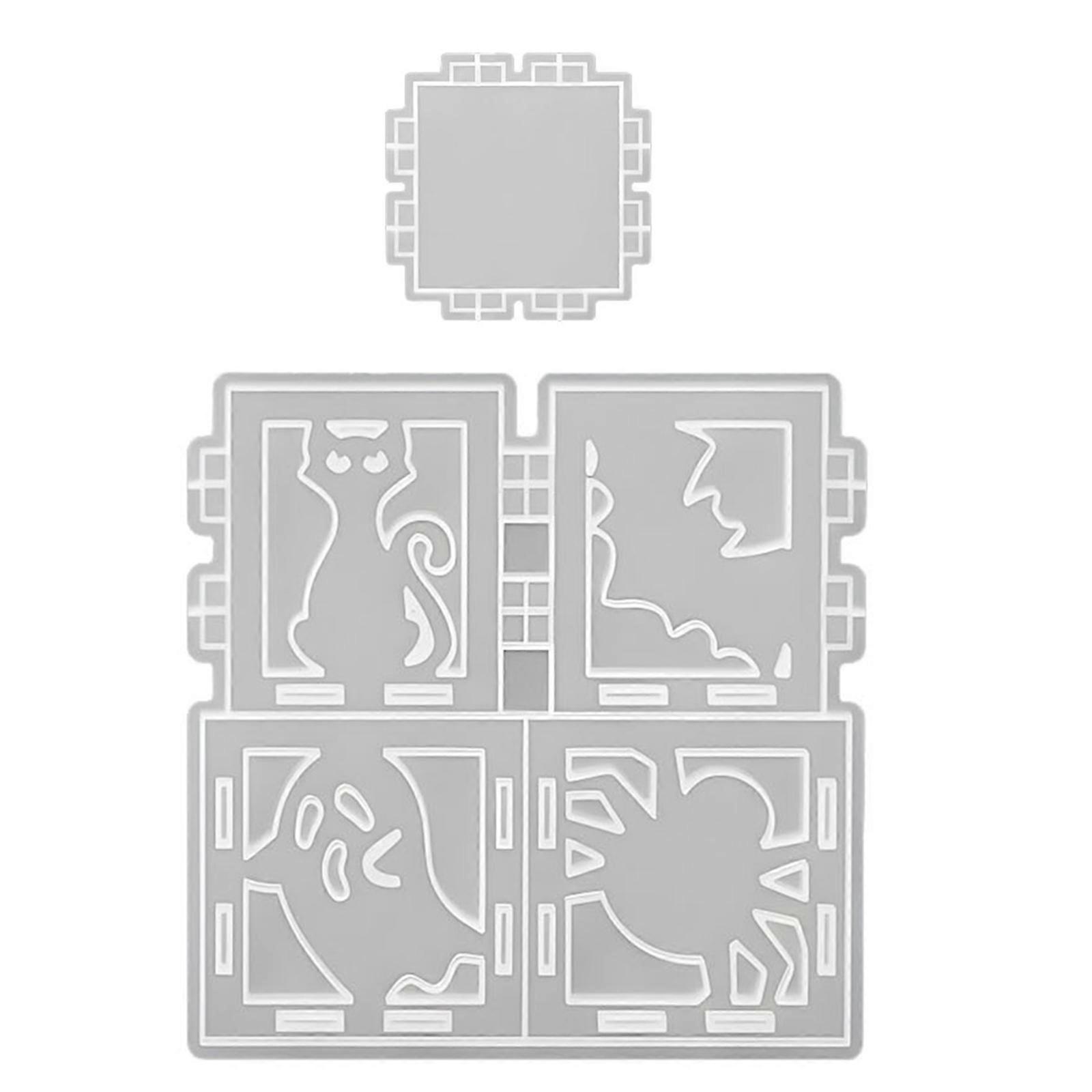 Halloweens Themed Coffin Mould for Lanterns Candle and Craft Crafted of Flexible Reusable Silicone Multicolor