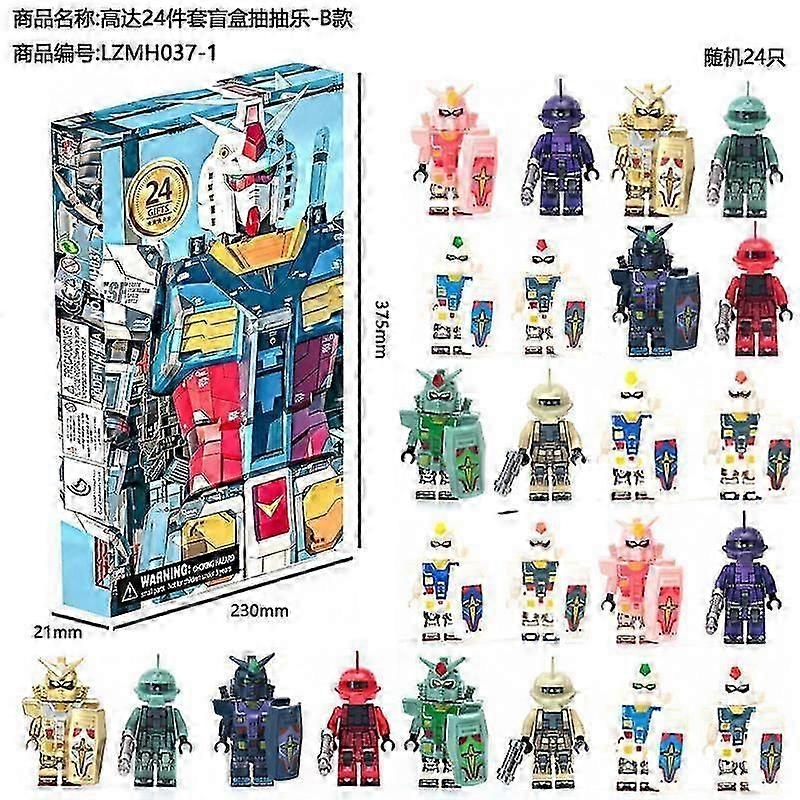 24pcs blind box Christmas advent calendar gift box Minecraft building block toys countdown small ornaments