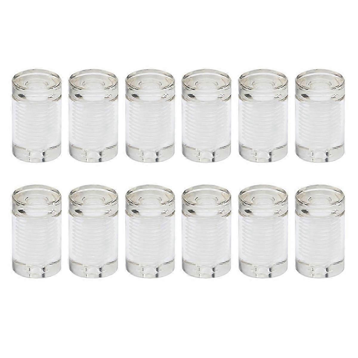 12Pcs 3/4x1inch Transparent Standoff Screws for Signage Display Mounting