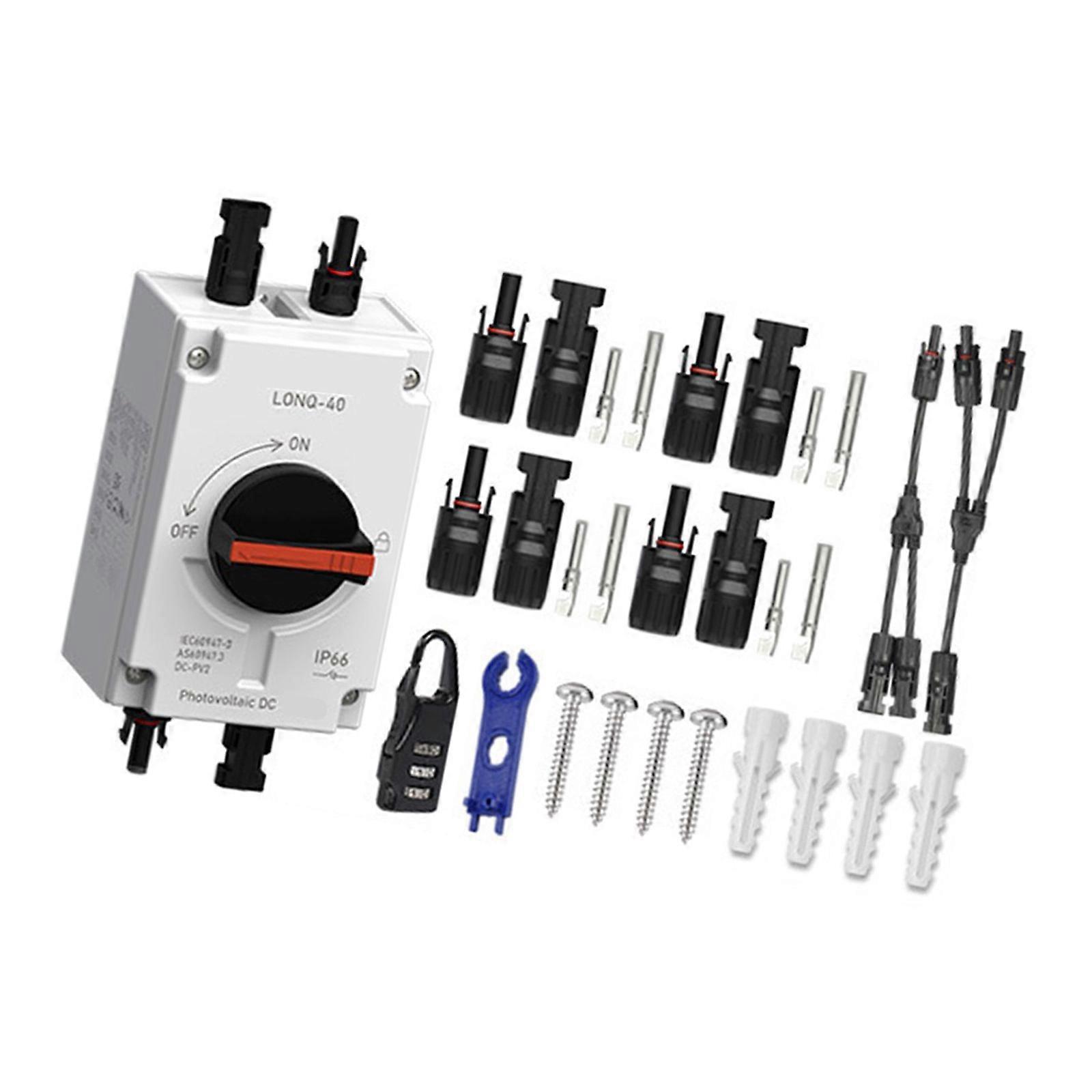 32A 1200V DIRECT CURRENT Solar Separate Change IP66 Impermeable For Photovoltaic Panel Structure With Link Agreement Multicolor