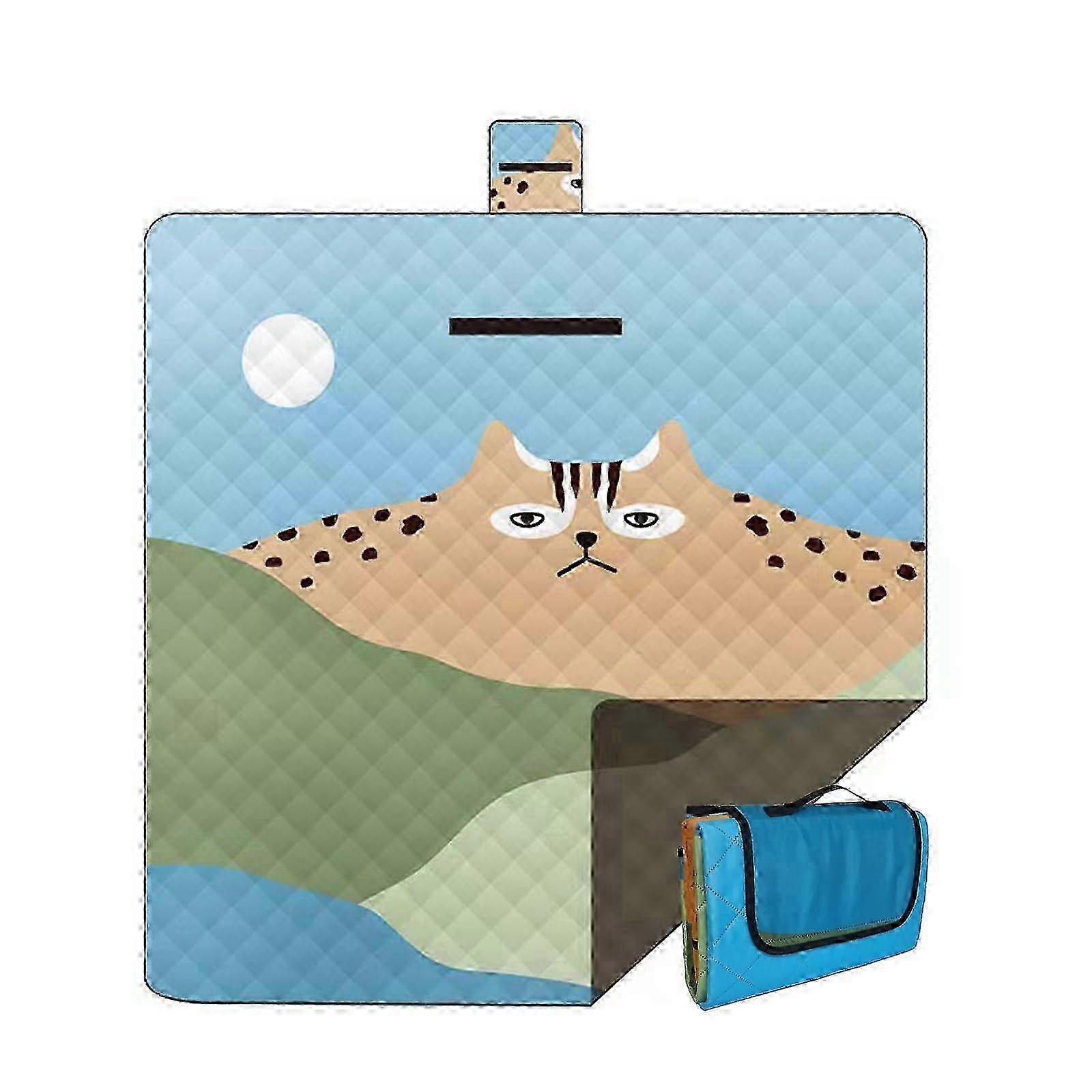 w XL 80"x80" Outdoor Picnic Blanket, 3-Layer Folding Travel Blanket