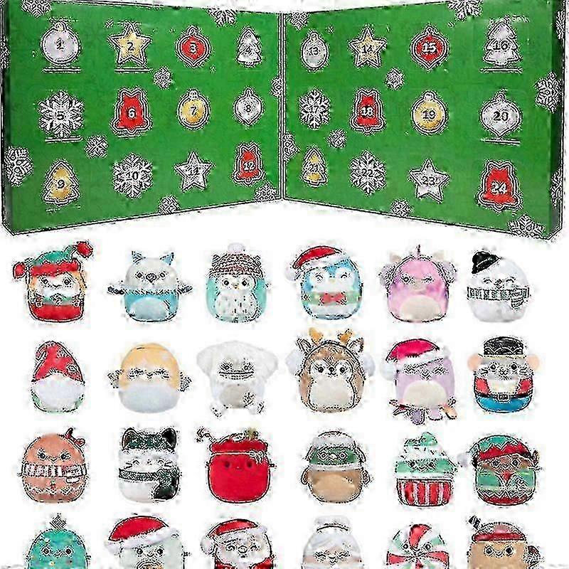 Ημερολόγιο Advent 24 τεμαχίων Micromallows για το 2025, Ημερολόγιο αντίστροφης μέτρησης Squishmallows