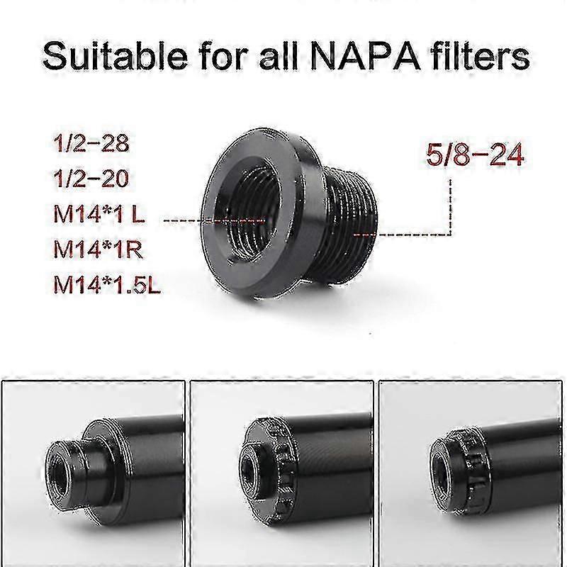 1pc Of 5/8" X 24 To 1/2-28 To M14x1 To M14x1.5 For Barrel Thread Adapter