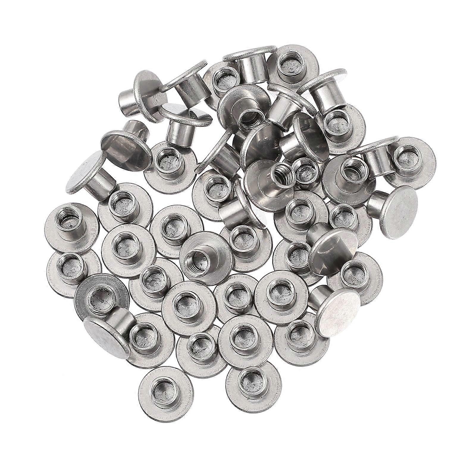 50 Sets Butt Screw Nut Durable Binding Screws Posts for Photo Albums Binding
