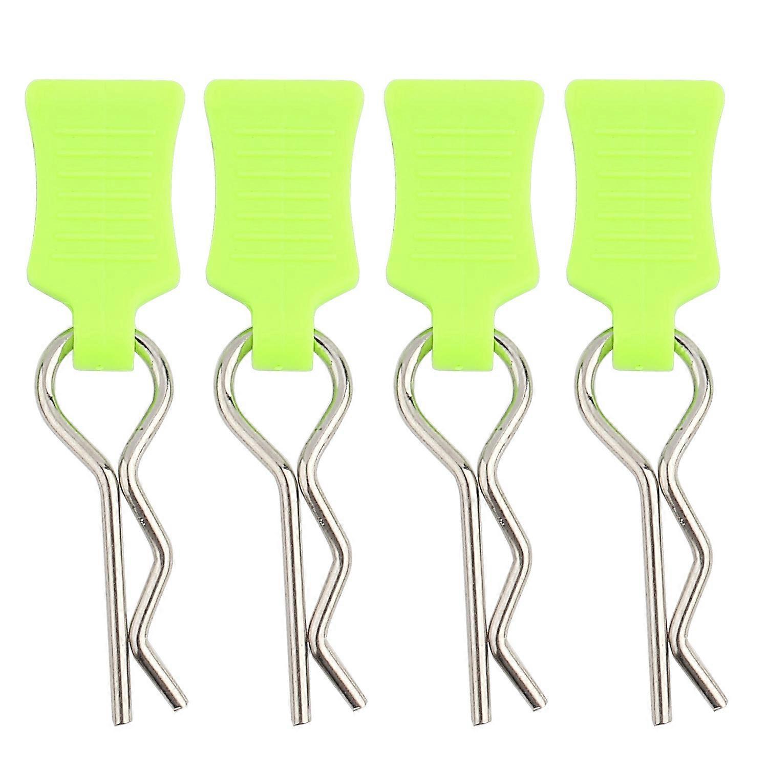 Body Shell Clip Pin Fixing Bracket Set Accessory Part for 1/8 1/10 1/12 RC Car(Yellow Green )