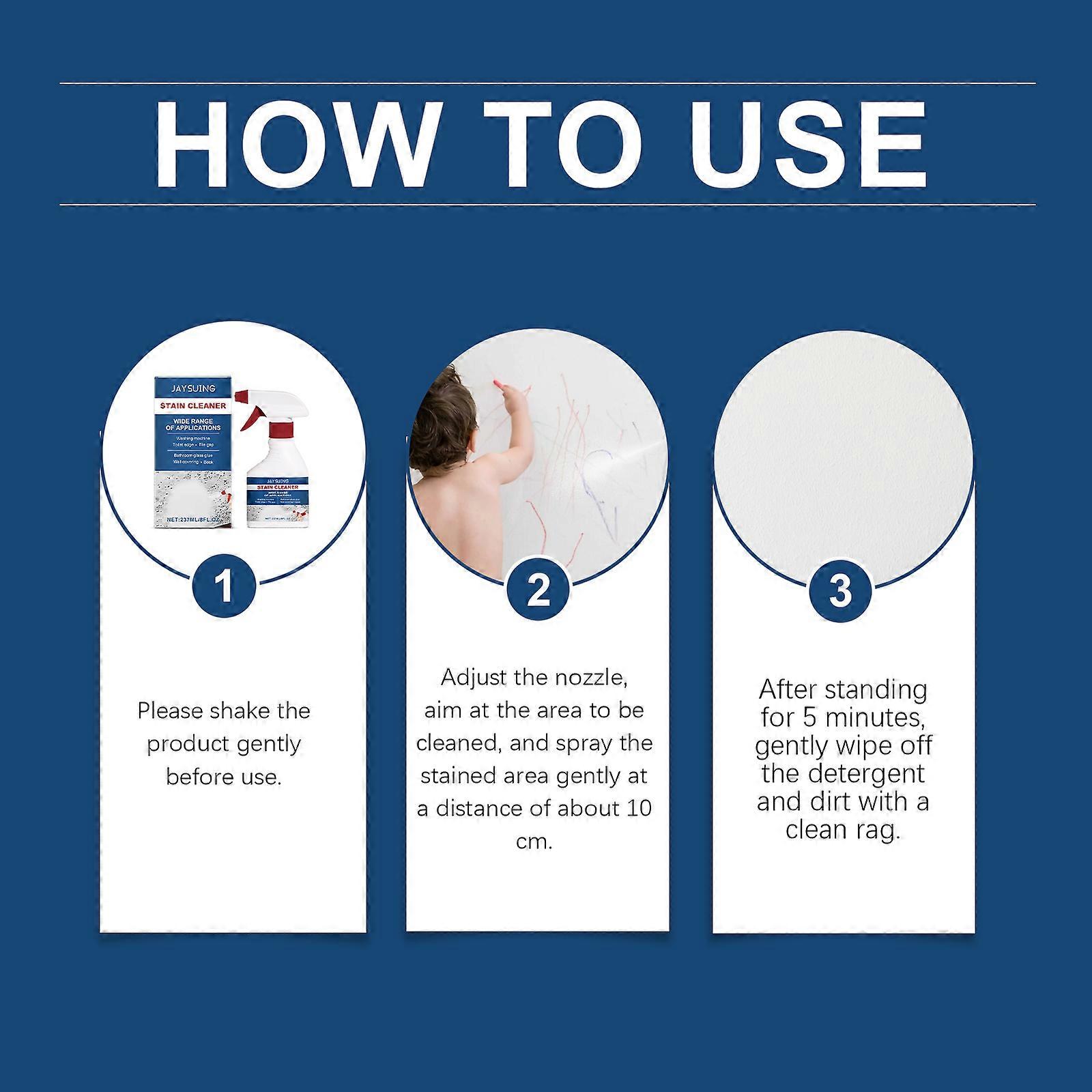 Jaysuing Multi-Effect Decontamination Spray, Wall Tile Crevices Bathroom Ceiling Decontamination Mold Cleaning Spray