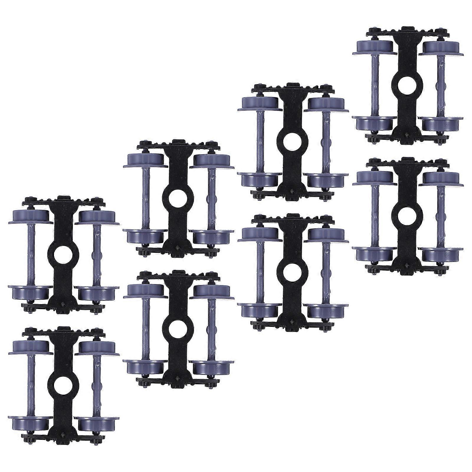 Fire Train Model Wheels Replacement 8Pcs with Plastic Material for Model Trucks