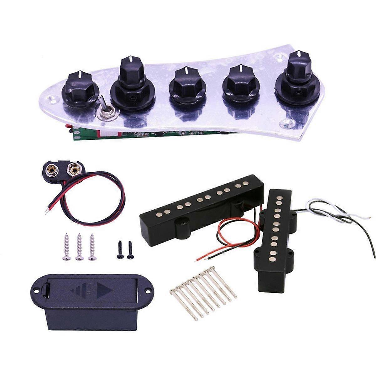 5 Jazz Loaded Wired Control Plate for 4/5 String Guitar