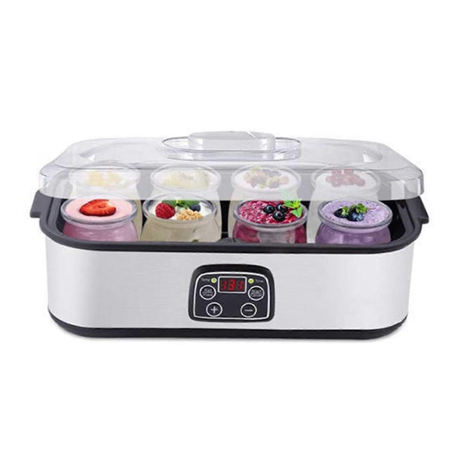 Large Capacity Probiotic Machine Adjustable Temperature Yogurt Machine with Reusable Leakproof Containers for Kitchen Multicolor