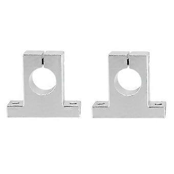 2 Pcs Linear Motion Rail Clamping Rod Rail Guide Support Shaft Bracket Coupling Mount SK25 25mm