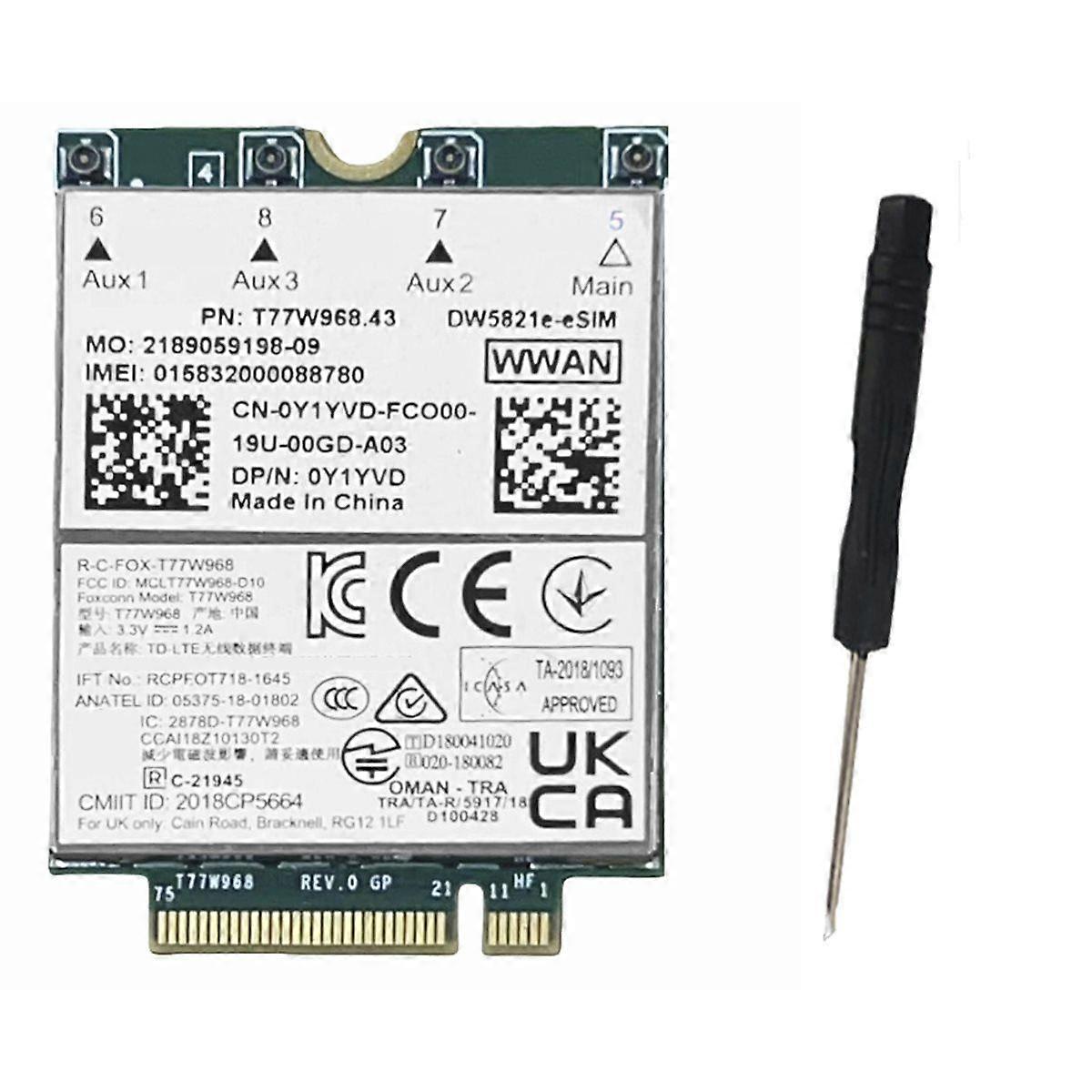 T77W968 DW5821e E-SIM 4G LTE Module CAT16 1Gbps FDD-LTE TDD-LTE E-SIM 4G Card Module Kit 5420 5424