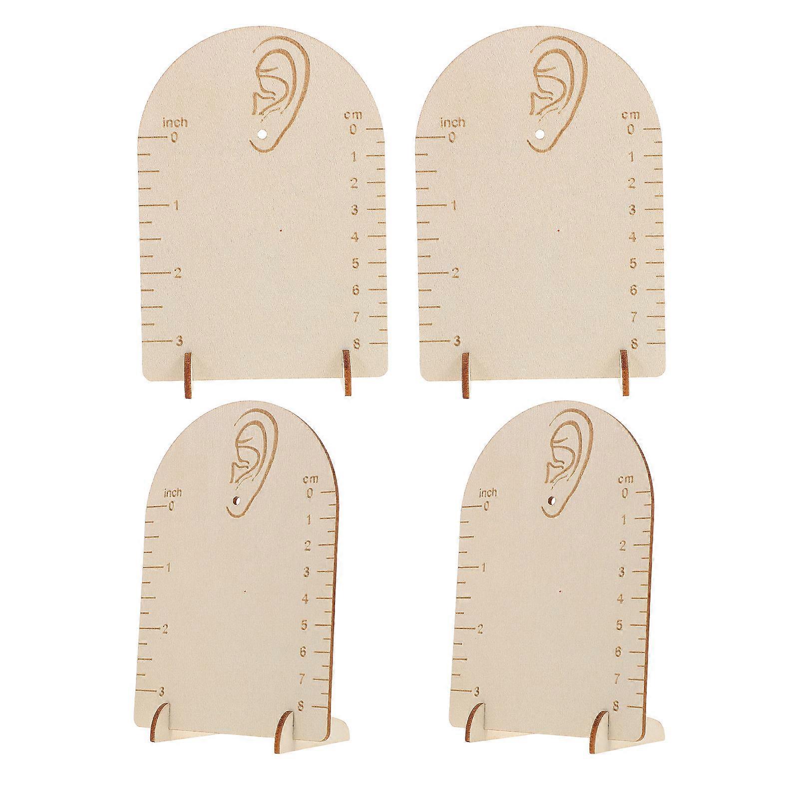 Wood Ear Ring Display Stand for Display Including 4Pcs Arch Frame