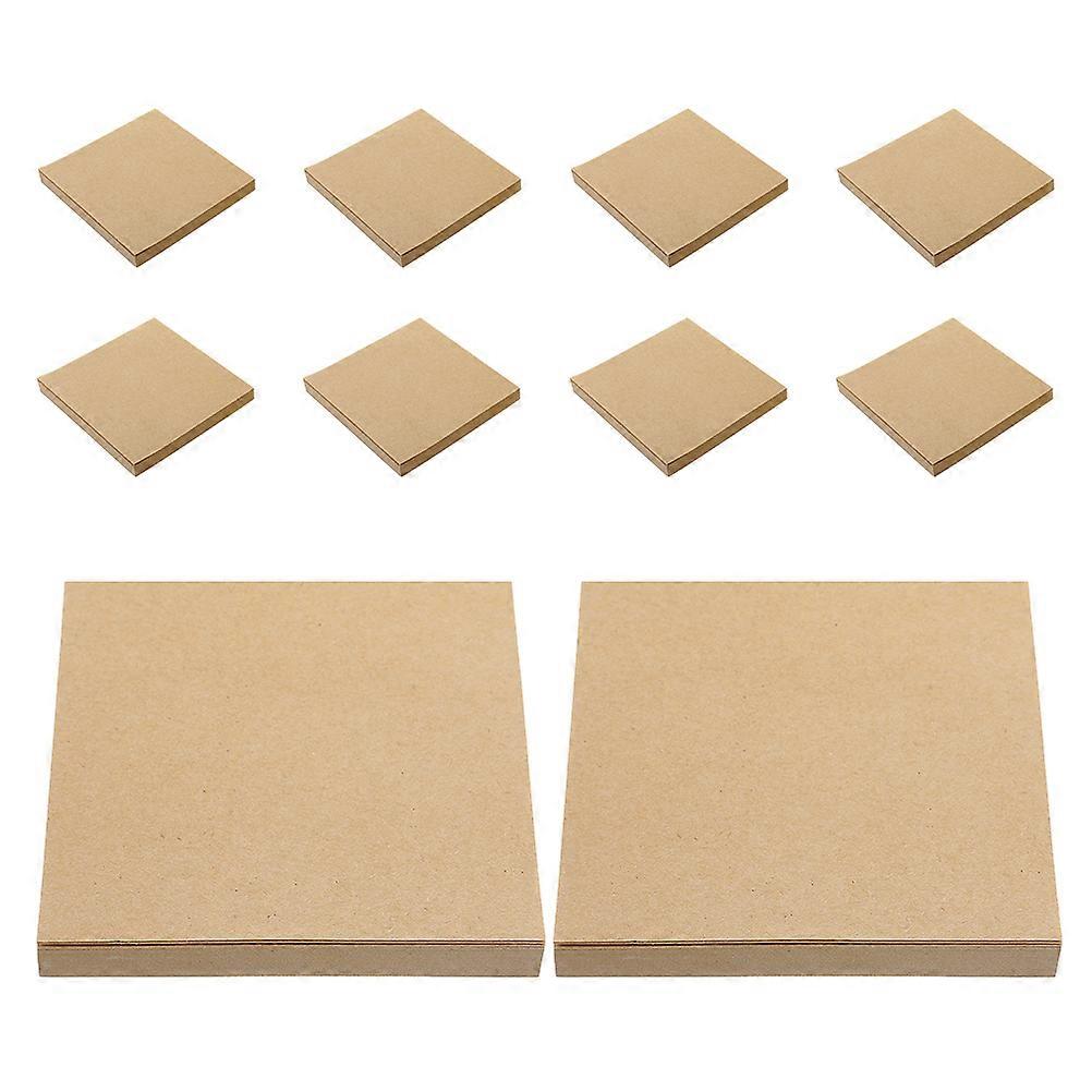Brown Notepads Adhesive Memo Pads for Writing 10 Pads Set Student Use