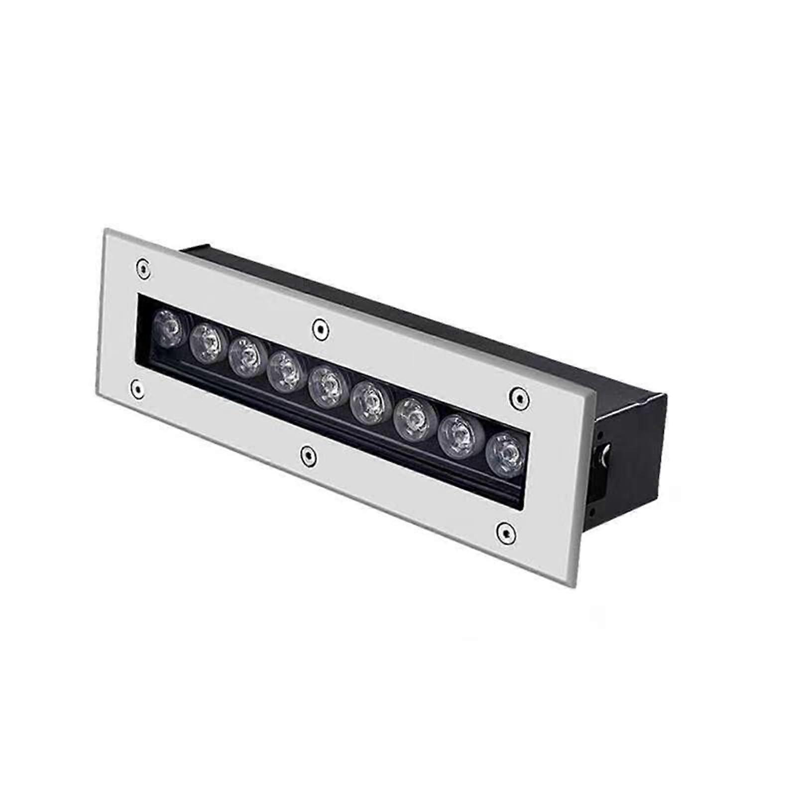 Outdoor Recessed LED Spotlight Buried Yard Lamp, IP65 Waterproof Rectangular Linear Underground Light