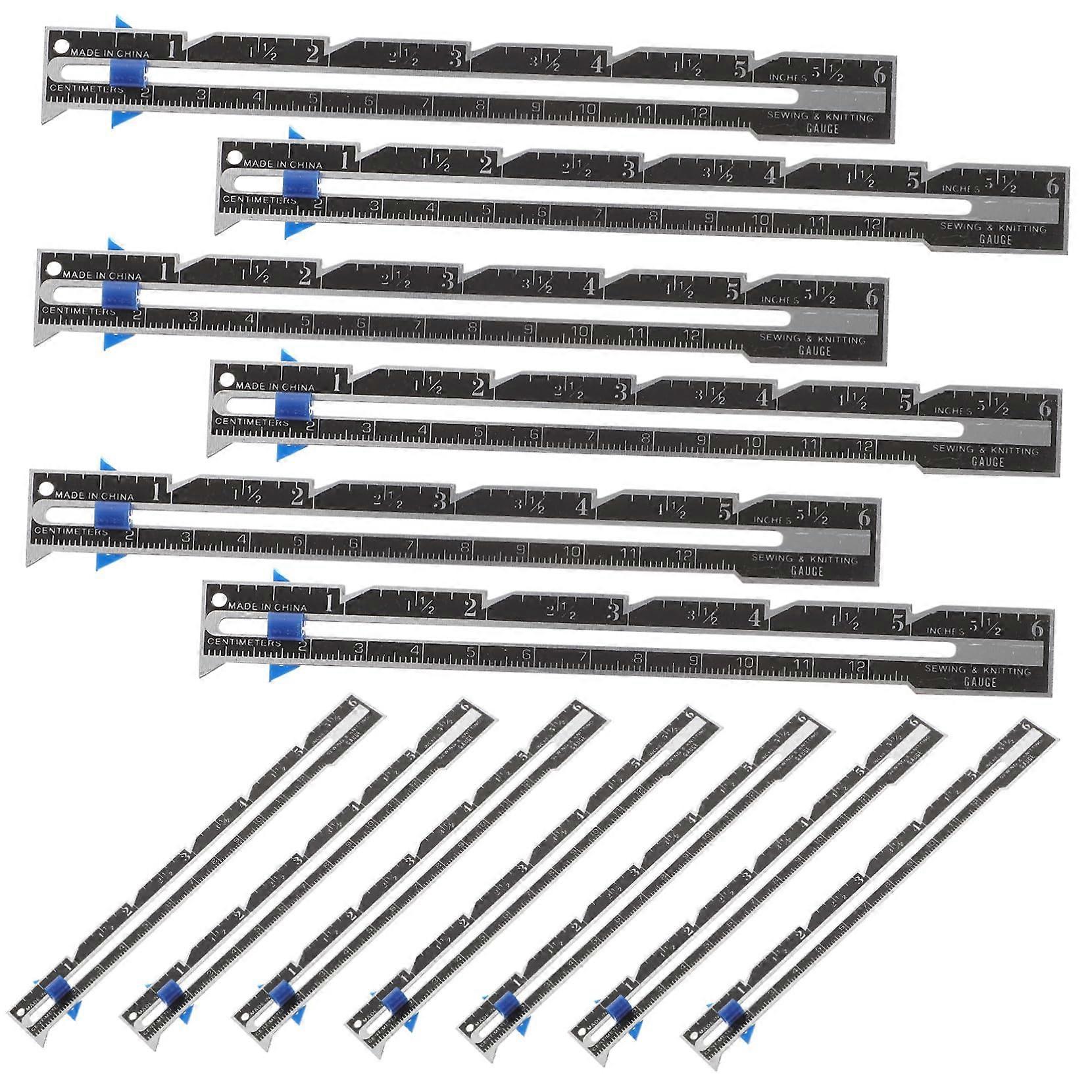 12Pcs Sewing Gauge Quilting Ruler Set with Sliding Measuring Tool for Hem Depth and Patchwork