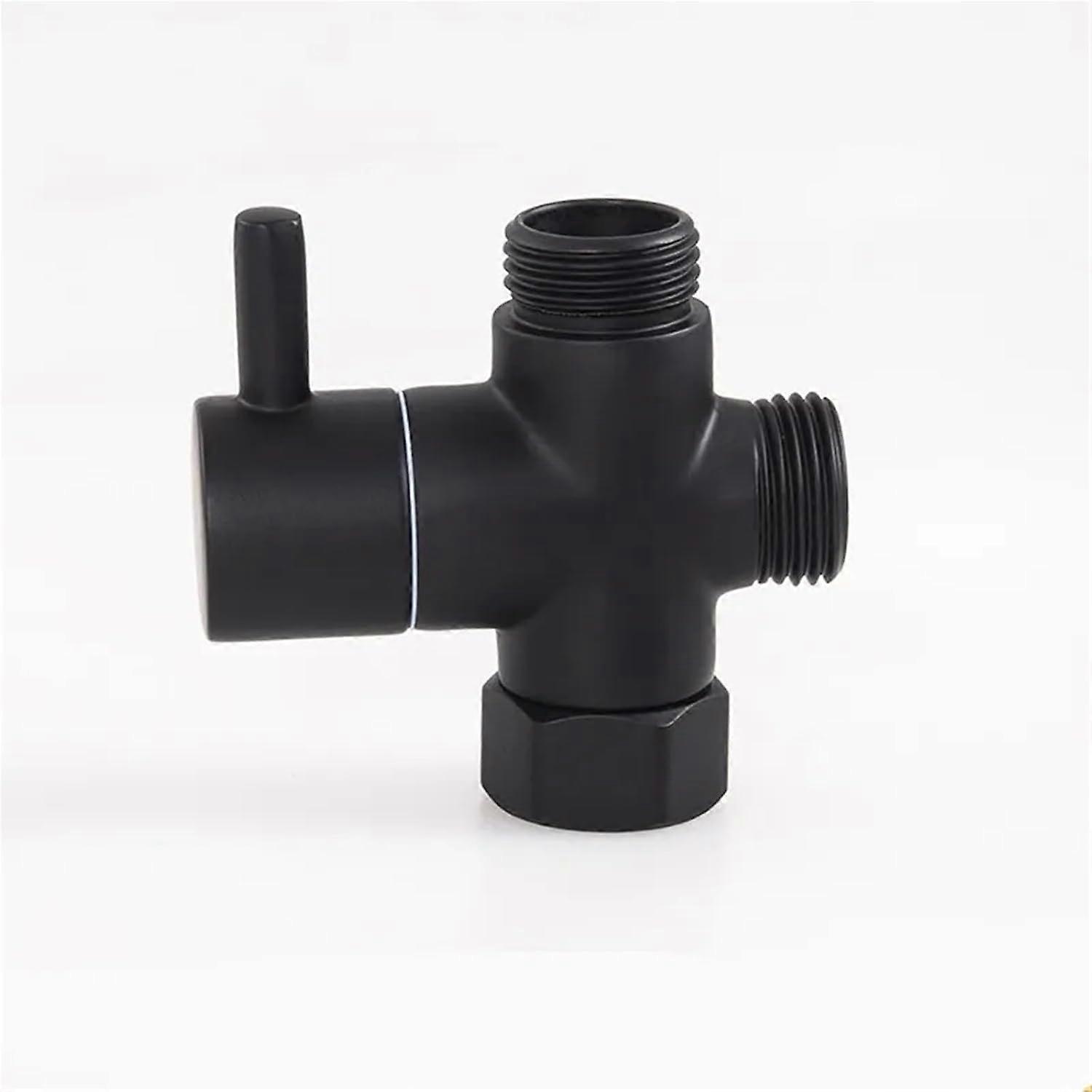 Mässingsavledningsventil 3-vägs vattenseparator dusch-T-adapter justerbar duschmunstycke avledningsventil badrumstillbehör 1 st 0,5 tum 0,5 tum