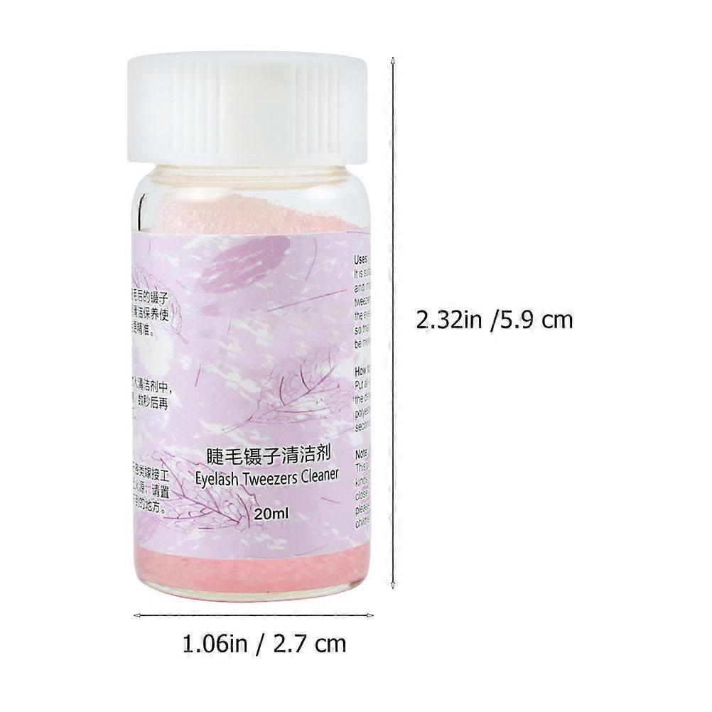 2pcs 20ml Cils Extension Pince à épiler Solution de nettoyage Liquide Adhésif Remover