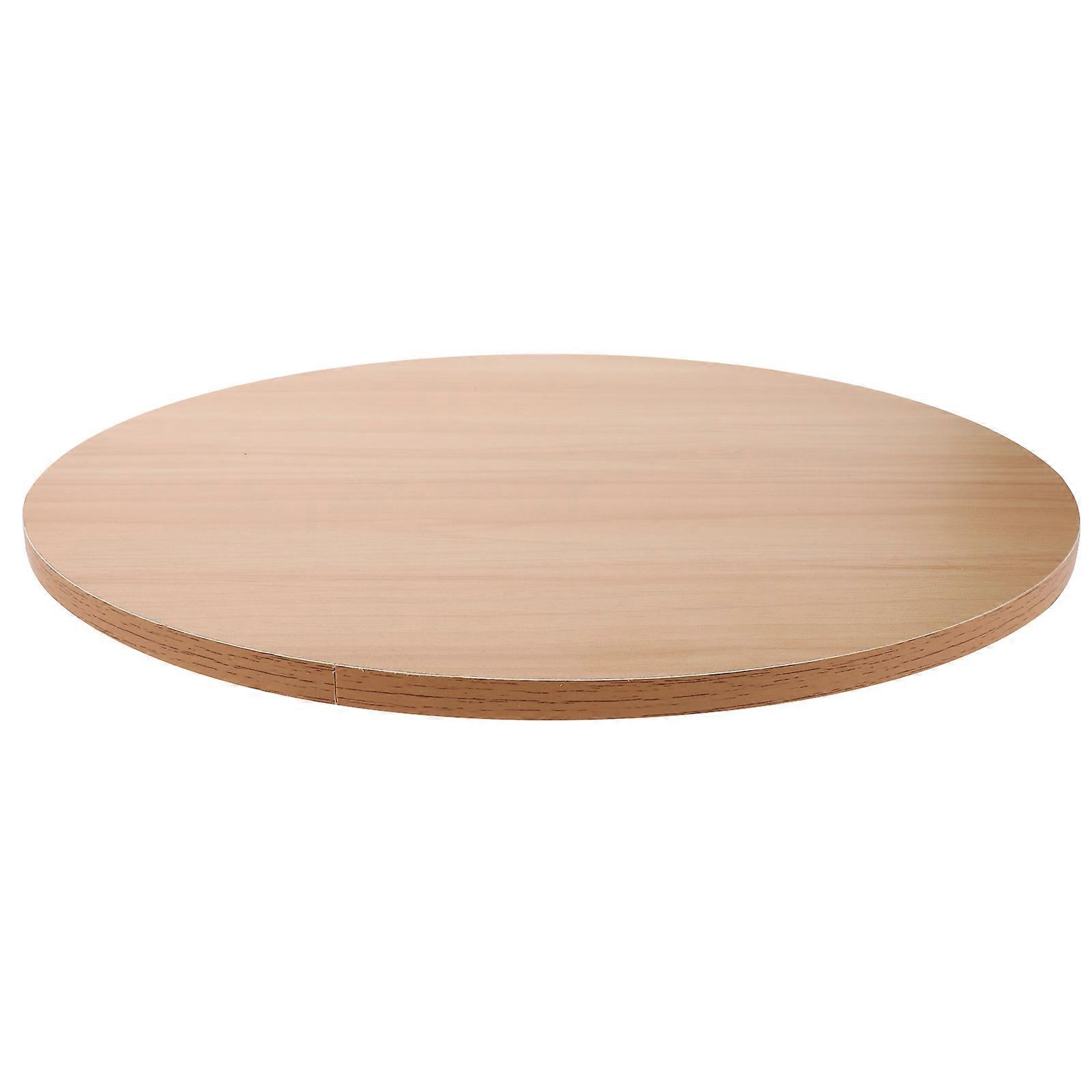 Wood Grain Round Table Top for Dining Thick Solid Wood Replacement Surface