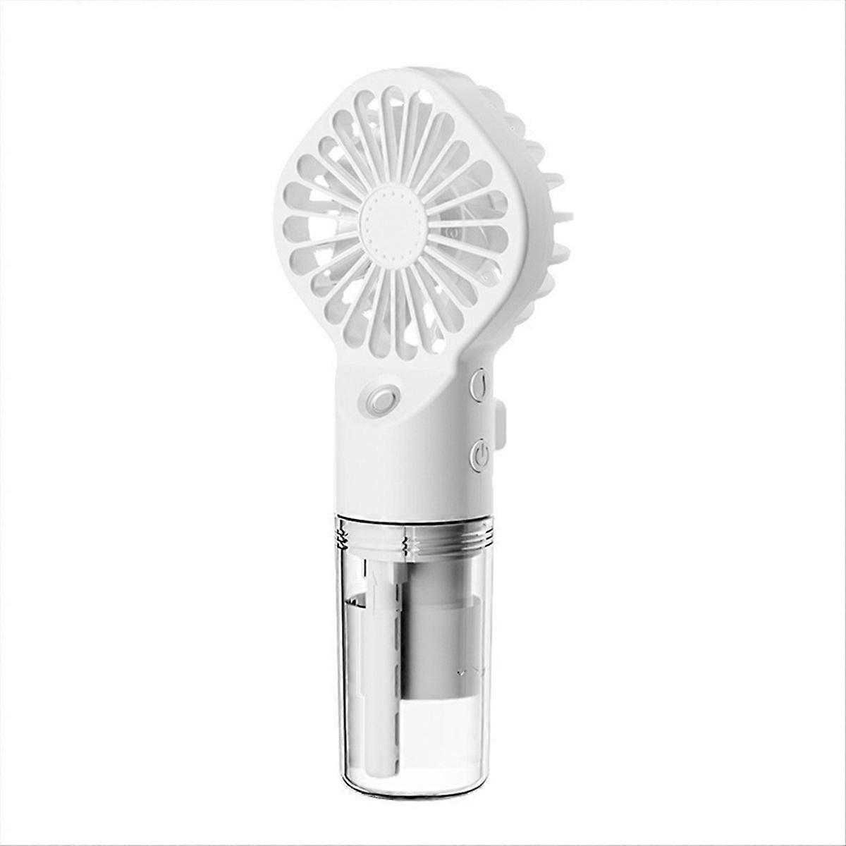 Portable Handheld Fan Water Mist Fan,White