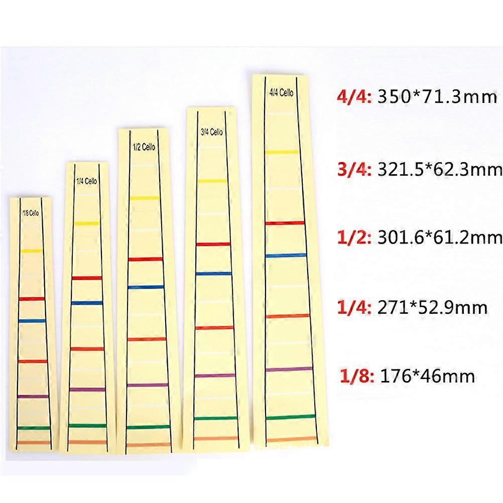 Yellow Cello Finger Sticker Practical Fret Fingerboard Label Marker for 3 4 Size Cello 1 Set