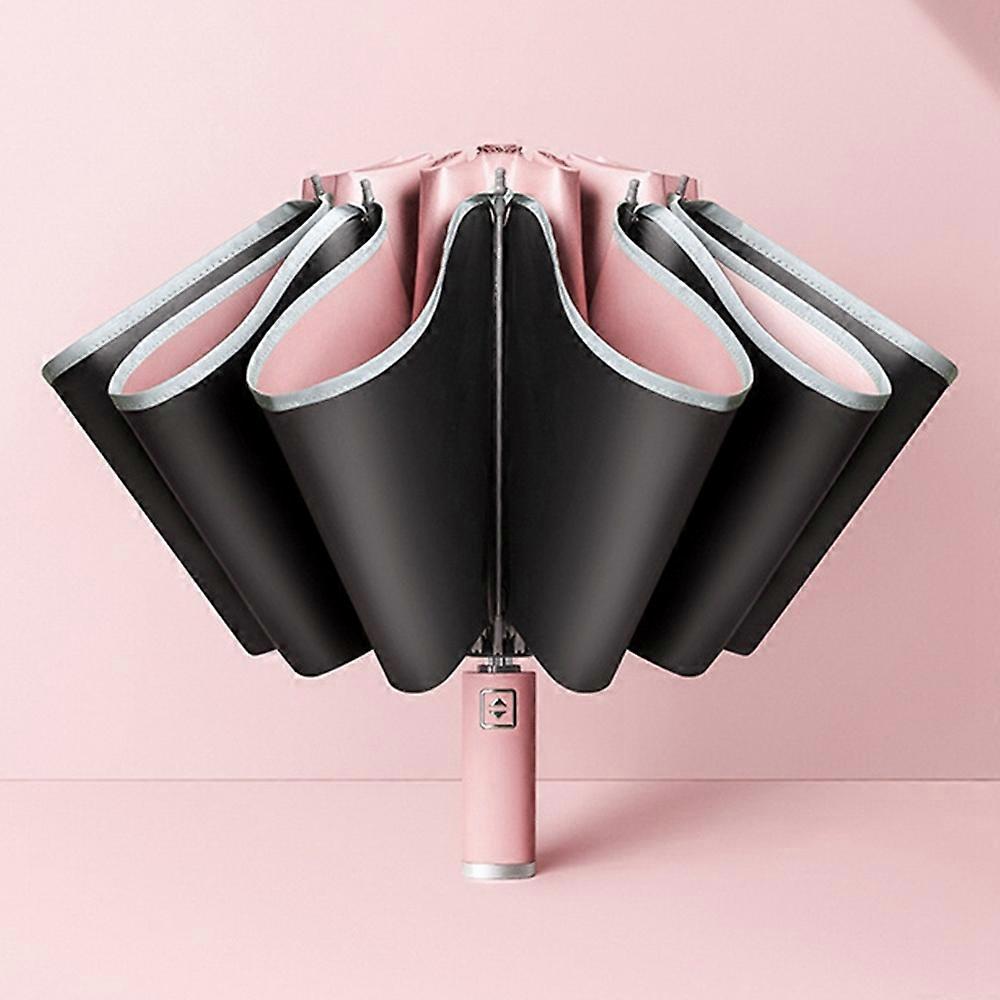 HW Reflective Automatic Umbrella Sun-proof Rainproof Dual-use Folding Reverse Type Umbrella Large UV