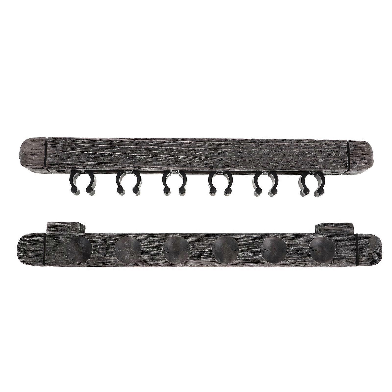 Taiqiu Gan Solid Wood Pool Cue Rack for Wall Mounted Storage 1Set