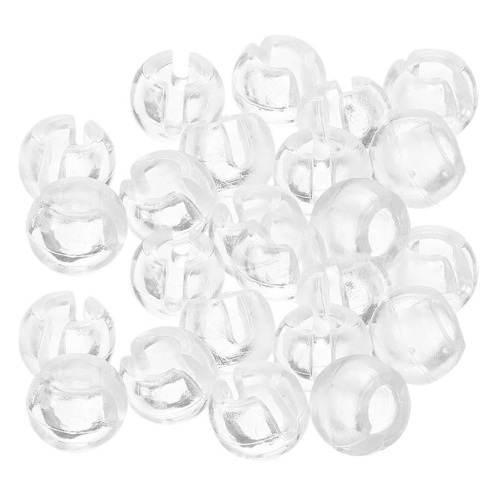 Roller Shades Beaded Chain Crimp Stop Transparent for Blind 24Pcs Set